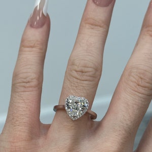 2.52ctw Heart Cut Diamond Engagement Ring