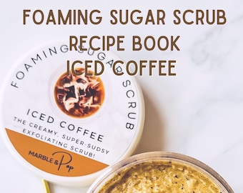 E-book com receita de esfoliante de açúcar espumante - Receita de esfoliante de café/batido Melhores receitas de esfoliantes Melhores formulações de esfoliantes Formulações para cuidados com a pele