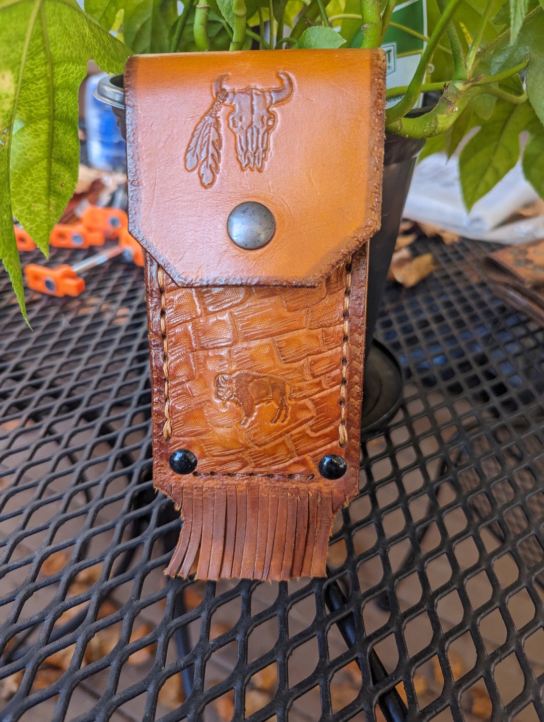 Leather Sheath for Folding Knife Etsy