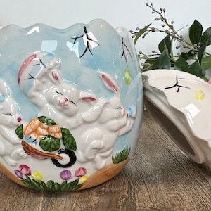 Easter Bunny Egg Jar - 6 inch