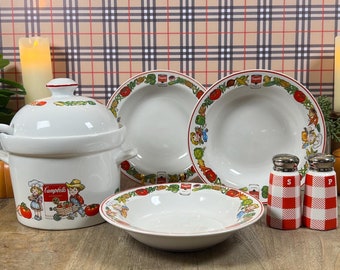 4-piece Campbell's Soup Set: Enamel Stock Pot With Lid, Recipe