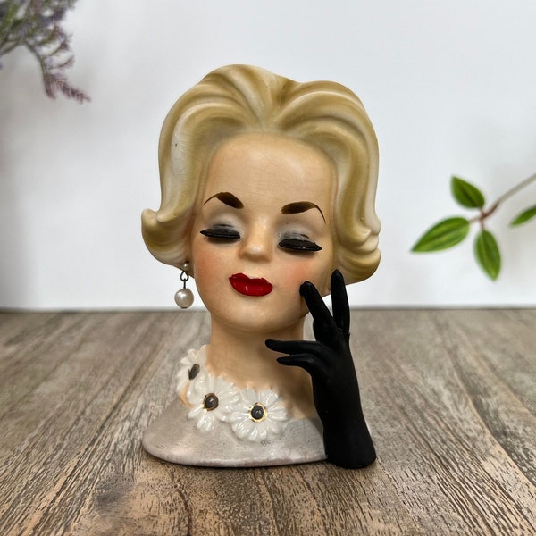 Napcoware Lady Head Vase