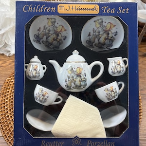 Vintage M J Hummel Goebel Hansel and Gretel Miniature Tea Set