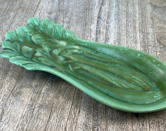 Vintage Celery Shaped Spoon Rest