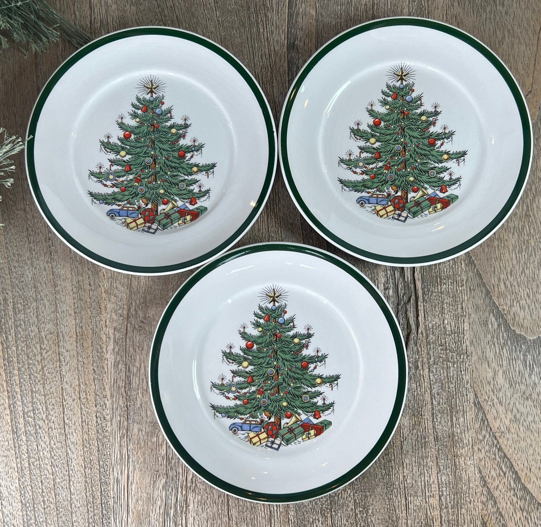 Original Cuthbertson Christmas Tree Plates Made in England Etsy