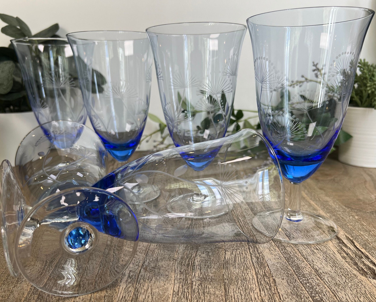 Eden Flower Design Glasses -  Set of 6 main image 1