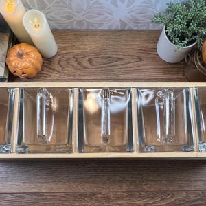 Vintage IKEA Forhoja Wood & Glass Storage Cabinet - 5 Glass