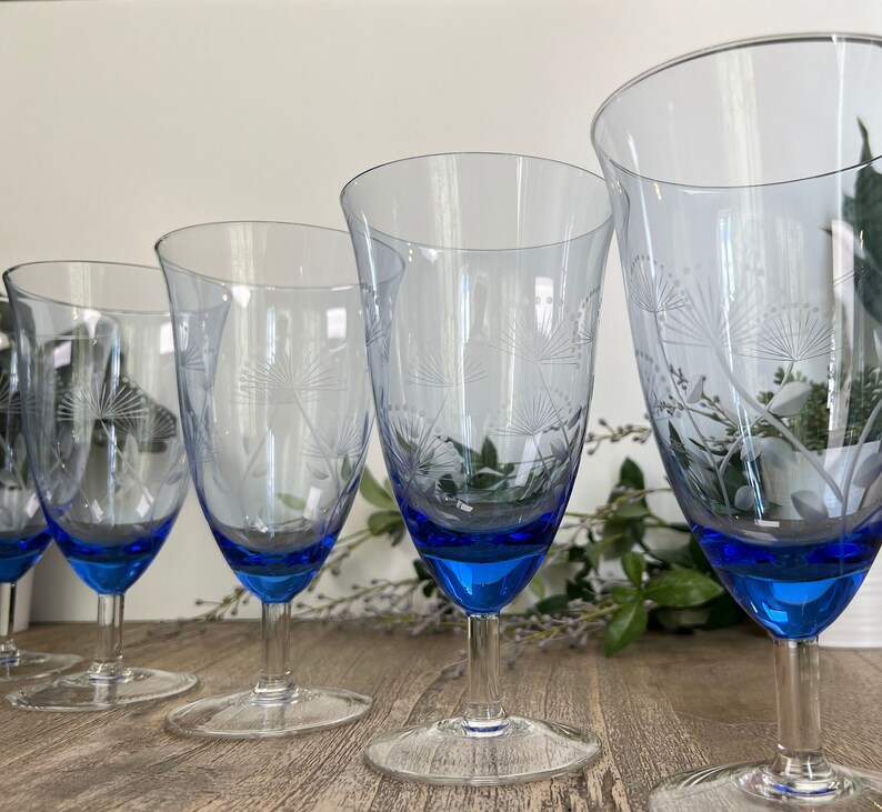 Eden Flower Design Glasses -  Set of 6