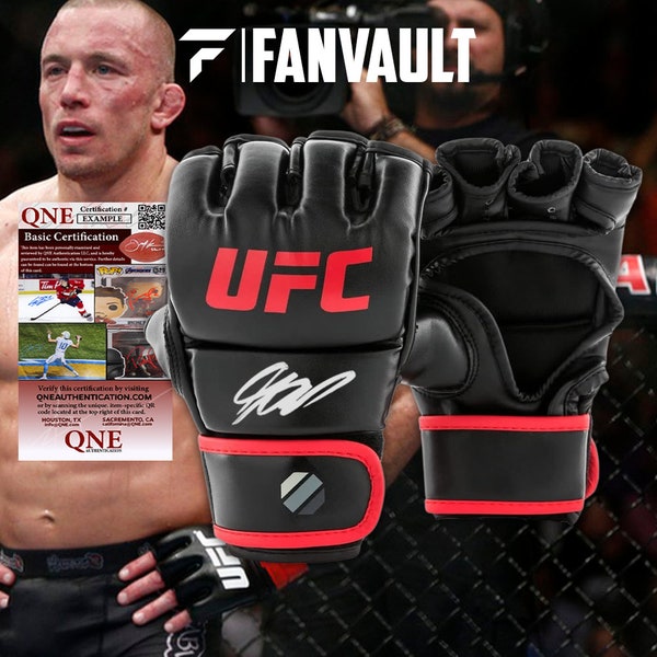 Georges St-Pierre Autographed UFC Gloves | Certified Signatures with COA