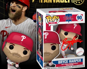 Bryce Harper Autographed Philadelphia Phillies MLB Funko Pop | Certified Signatures with COA | FanVault Exclusive