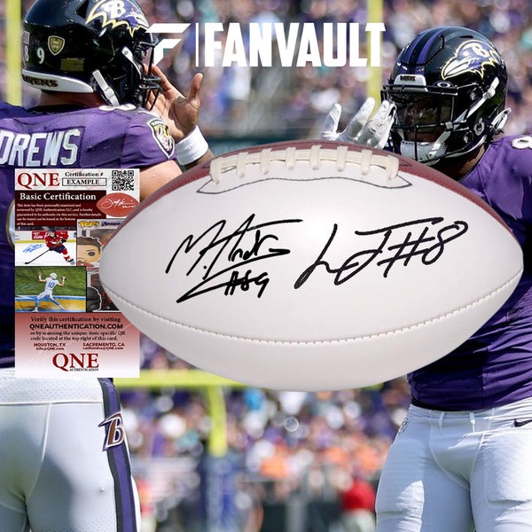 Lamar Jackson and Mark Andrews Autographed Baltimore Ravens Football | Certified Signatures with COA