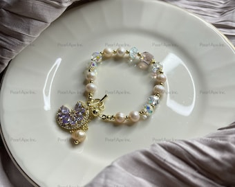Purple Fairy Freshwater Pearl Bracelet