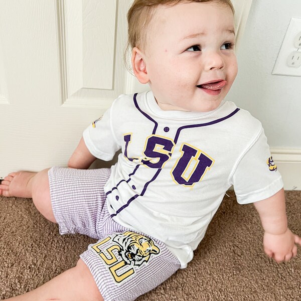 LSU Striped Shorts