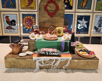 La Chiquita - Mini Day of the Dead Altar – Stained Wood Ofrenda - Comes as Pictured