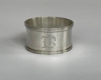 Vintage Sterling Silver Napkin Ring with the Initial B