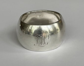 Antique Sterling Silver Napkin Ring with the Initials LH