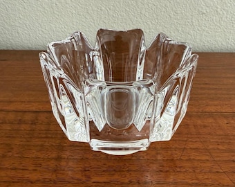 Orrefors Sweden Lars Hellsten Medium Sized 6 Panel Corona Lead