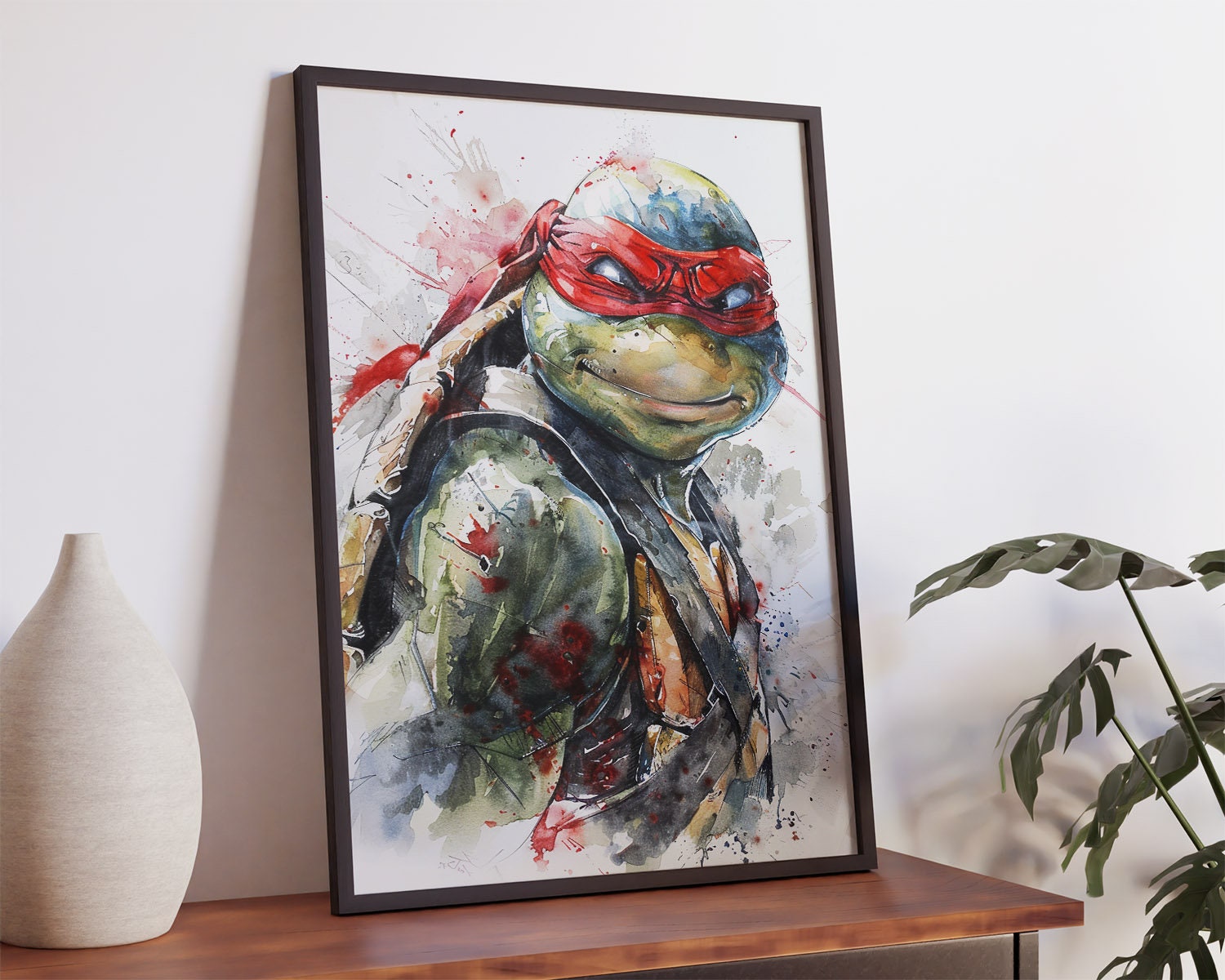 Teenage Mutant Ninja Turtles Prints, Set of 4 Watercolor Comics Posters ...