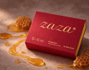 ELAN ZAZA HoneyLami Korean Lash & Brow Lamination Kit | Professional Lash Lift System | 3-Step Set with HoneyFix Powder Glue