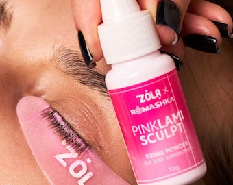 ZOLA x Romashka Pink LamiSculpt Fixing Powder 10g | Lash Lift Glue Alternative | Lash Lamination Fixing Powder