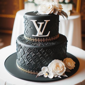 Louie Vuitton Black Floral Wrapping Paper – THE RICHEST BOUQUETS