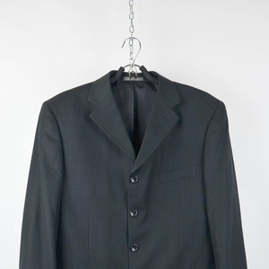 Vintage Emporio Armani Blazer: Italian Tailored Pinstripe Suit - Size 50L