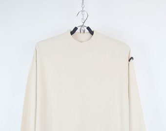 VERSACE Vintage Beige Mock Sweater