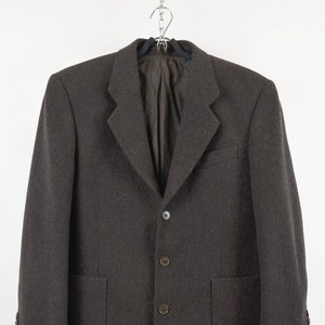 Yves Saint Laurent Vintage Wool Blazer: Parisian Tailored Jacket, Size 52