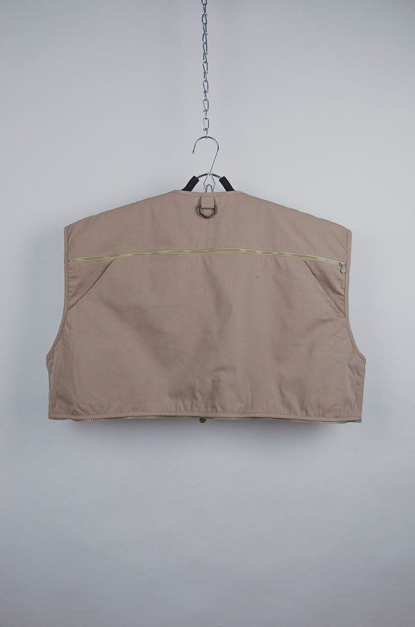 Gilet Vintage Rio Bravo - Beige, Style Utilitaire Militaire, Taille 2XL