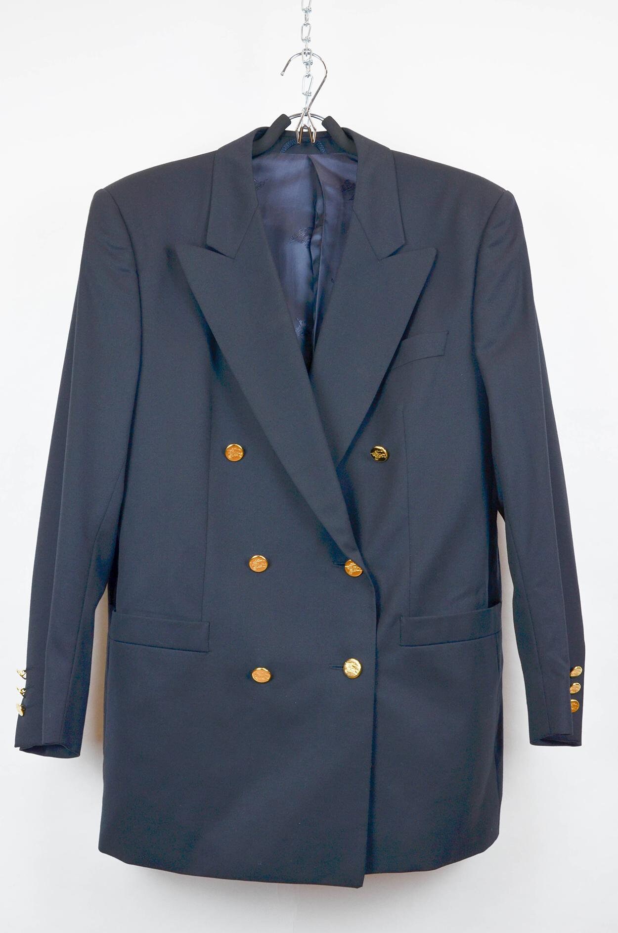 Navy double breasted blazer - Etsy 日本