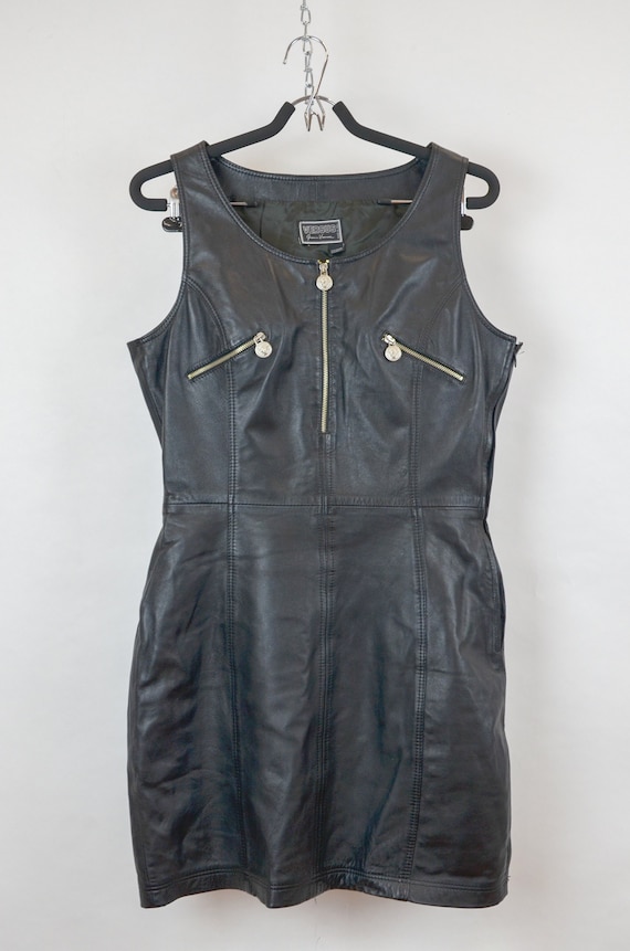 VERSUS GIANNI VERSACE Rare Leather Vintage Dress - image 1