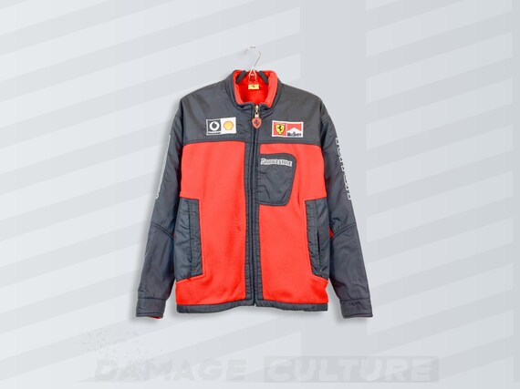 Vintage Ferrari F1 Team Fleece Jacket | Marlboro Shell Racing | Size M