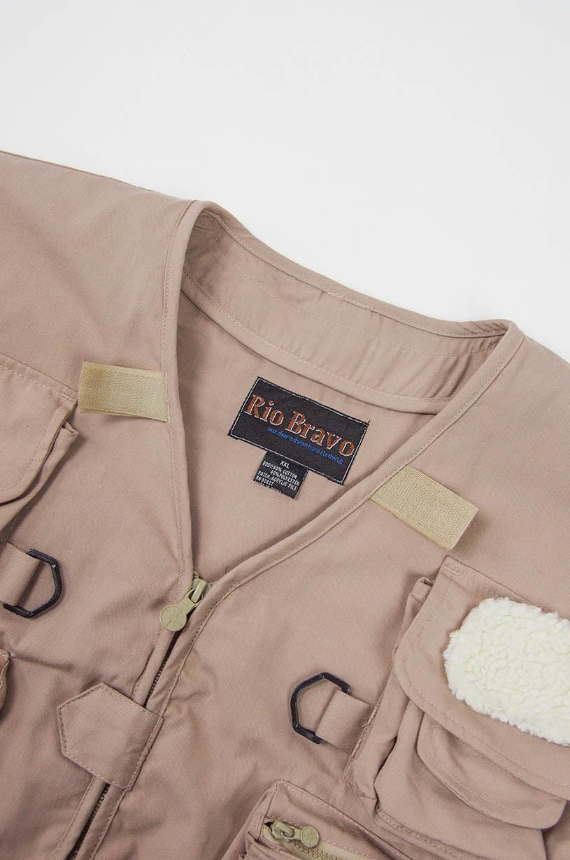 Gilet De Pêche Vintage RIO BRAVO Toile Verte, Taille XL – état Très Correct