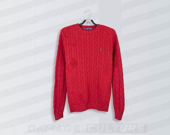 Vintage Polo Ralph Lauren Cable Knit Sweater | Cotton | Size L