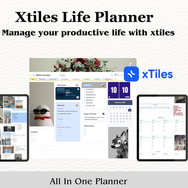 The Ultimate xtiles template |  xtiles template | xtiles Planner | xtiles  Life Planner, New Planner 2024 | Light and dark xtiles theme .