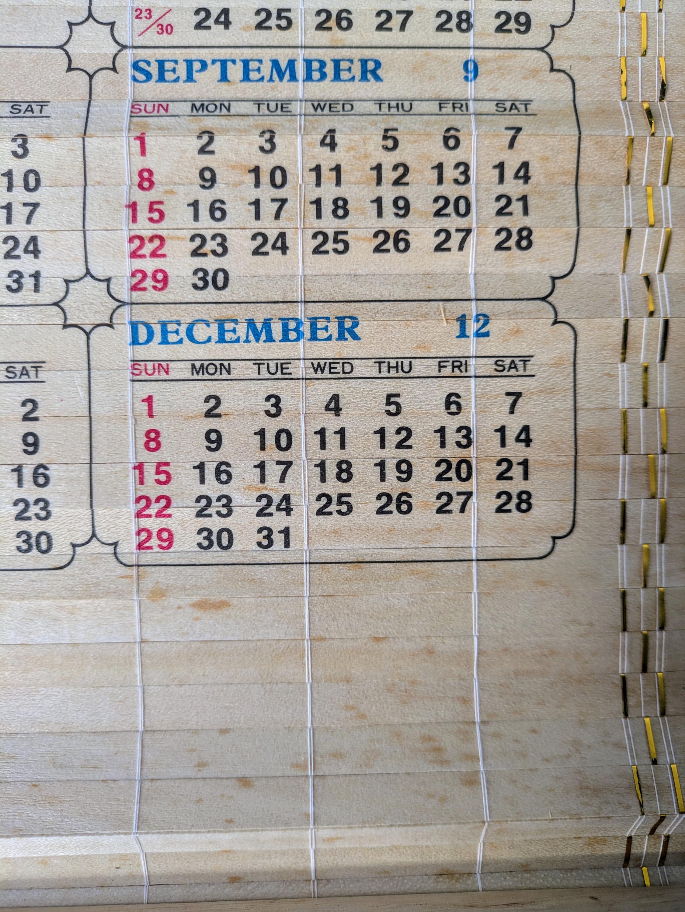 Vintage Chinese Wall Calendar Retro Asian 1985 Wall Art Bamboo - Etsy