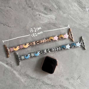 Unique Moon and Stars Apple Watch Strap | Celestial Elegance Meets Technology *Watch Face NOT Included*