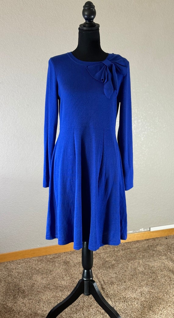 Royal blue sweater dress