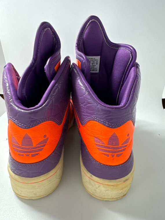 Original Adidas logo purple high tops - image 5