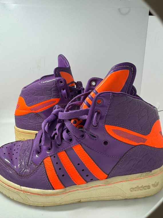 Original Adidas logo purple high tops - image 1