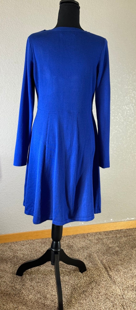 Royal blue sweater dress - image 3