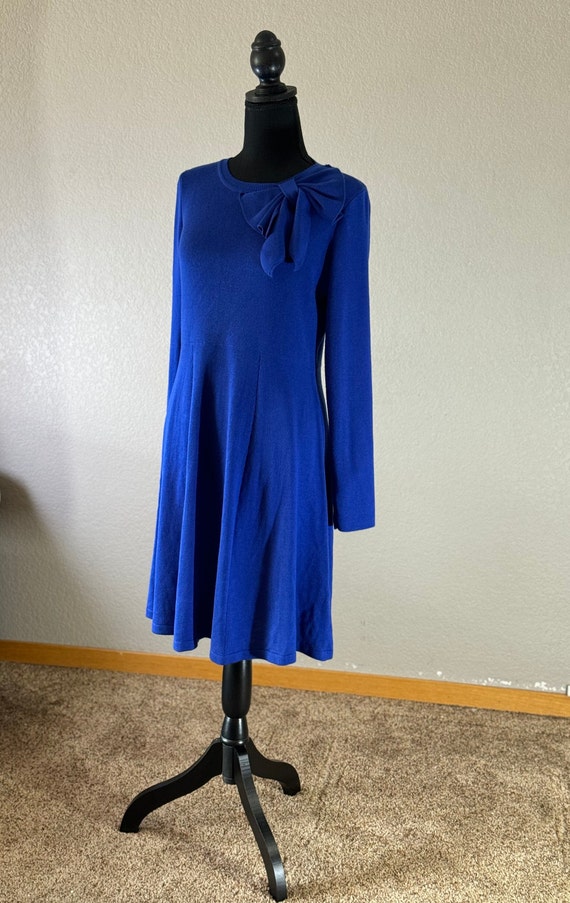 Royal blue sweater dress - image 2