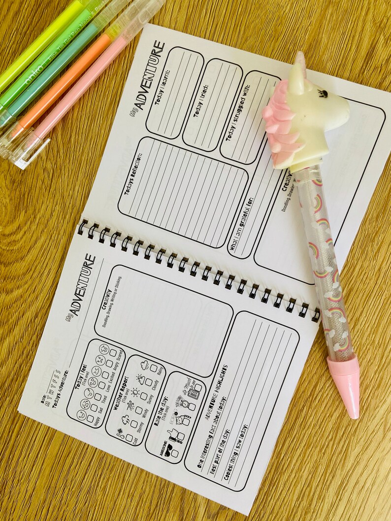 My Adventure Journal, Travel Journal for kids, Adventure journal for kids, journal for kids, mindfulness for kids, kids mindfulness image 3