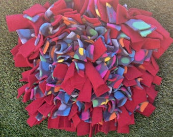 Handmade Dog Snuffle Mat | Fleece Enrichment Toy, Slow Feeder, Reduces Boredom, Training Aid,