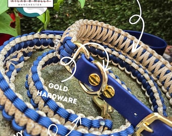 Handmade Paracord Biothane Dog Collar: Durable Waterproof Outdoor Collar