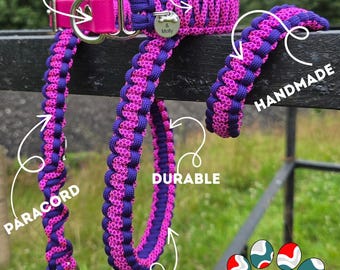 Handmade Paracord Biothane Dog Collar: Waterproof, Durable, Adjustable