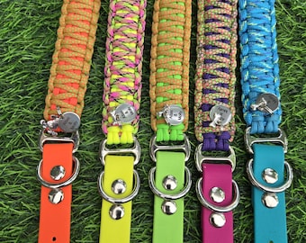 Handmade Paracord Biothane Dog Collar: Durable, Waterproof, Adjustable