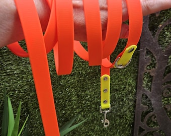 Biothane Long Line Dog Leash – Dual Swivel Clips, D-Ring Handle | Waterproof Training Lead