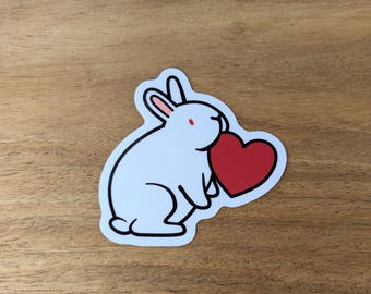I love REW bunny vinyl sticker // waterproof and UV protected