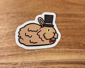 Dandy lionhead bunny sticker // waterproof and UV protected